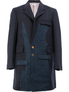 однобортное пальто Thom Browne