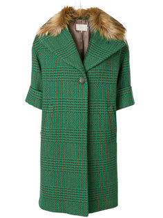 клетчатое пальто на пуговицах LAutre Chose