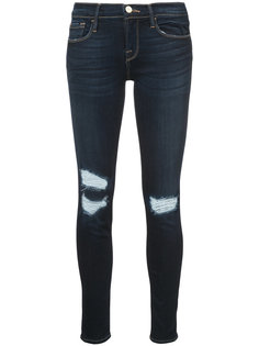джинсы скинни с рваной отделкой  Frame Denim
