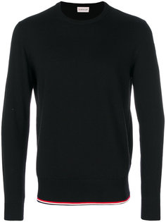 свитер с полосатой окантовкой Moncler