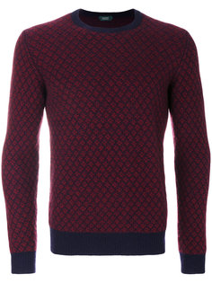 свитер с контрастным дизайном Zanone