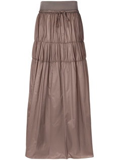 длинная многоярусная юбка из парашютной ткани Maison Margiela