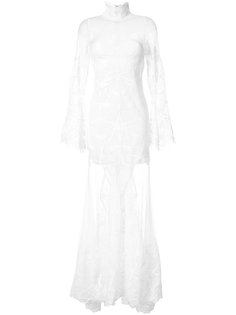 кружевное длинное платье с длинными рукавами Jonathan Simkhai