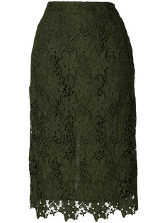 кружевная юбка миди с вышивкой  Essentiel Antwerp