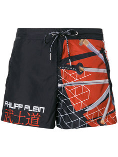 плавательные шорты Samurai с изображением мечей Philipp Plein