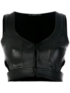 кожаный топ-бралет Ermanno Scervino