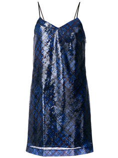 платье-мини в шотландскую клетку с пайетками Hilfiger Collection