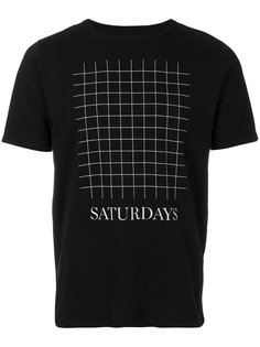 футболка с сетчатым принтом Saturdays Nyc