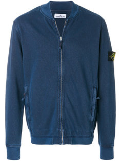 трикотажная куртка бомбер на молнии Stone Island
