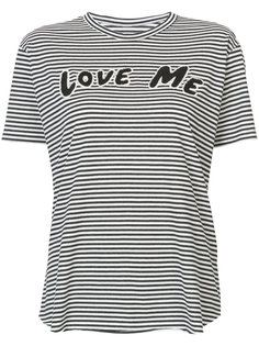 полосатая футболка с заплаткой love me  Sandrine Rose
