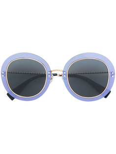 массивные декорированные круглые солнцезащитные очки Marc Jacobs Eyewear