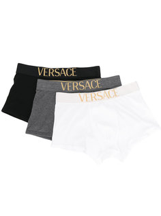 комплект боксеров с логотипом на поясе Versace