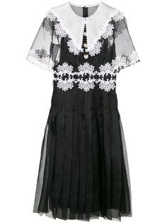 платье с кружевной отделкой  Dolce & Gabbana
