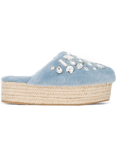 декорированные мюли Miu Miu