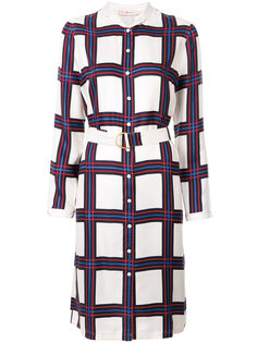 платье-рубашка в клетку Tory Burch