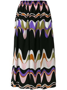 юбка с волнистым принтом  Emilio Pucci