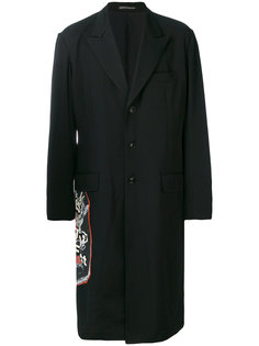 однобортное пальто Yohji Yamamoto