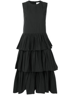 платье миди с оборками  Red Valentino