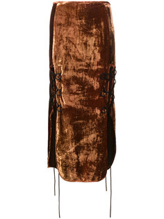 юбка с шлицей на шнуровке  Ellery