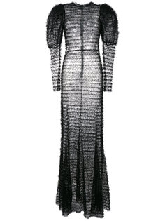 кружевное платье с объемными плечами  Alessandra Rich