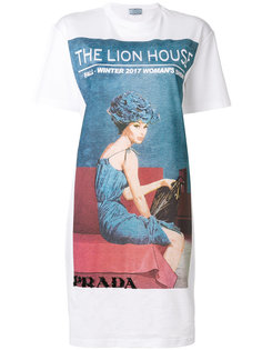 длинная футболка с принтом Lion House Prada