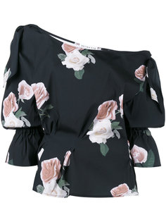 блузка на одно плечо с цветочным рисунком Rejina Pyo