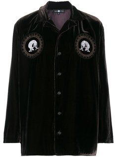 бархатная рубашка с вышивкой Edward Crutchley