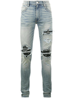 джинсы с рваной отделкой Bandana  Amiri