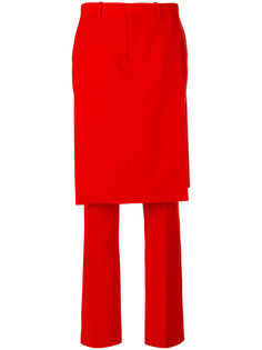 строгие брюки с верхним слоем в виде юбки  Givenchy