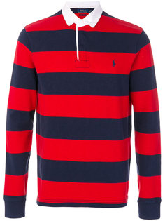 полосатая футболка с воротником на пуговицах Polo Ralph Lauren