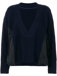 свитер с V-образным вырезом Sacai