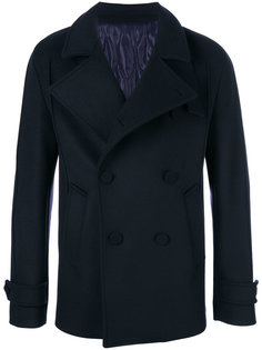 двубортное пальто с воротником-воронкой Wooyoungmi