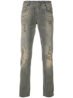 джинсы с потертой отделкой Pierre Balmain