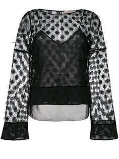 полупрозрачная блузка с вышивкой  Dorothee Schumacher