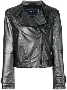 байкерская куртка с металлическим отблеском Armani Jeans