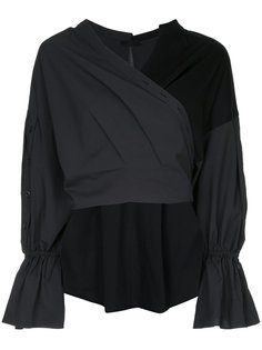 блузка с запахом и панельным дизайном Aula