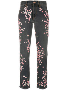 джинсы с цветочной вышивкой Holan Isabel Marant