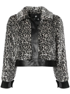 укороченная куртка с леопардовым принтом Mother