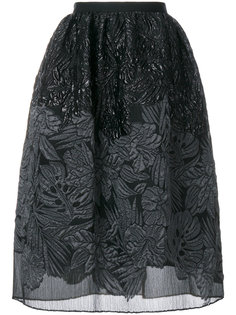 фактурная юбка с цветочным принтом  Talbot Runhof