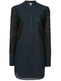 рубашка на молнии с вязаными панелями Akris Punto