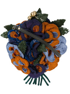 сумка с декором из объемных цветов из пайеток Jamin Puech