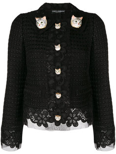пиджак на пуговицах с кошками   Dolce & Gabbana