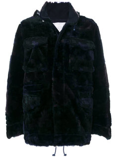 пальто из искусственного меха Sacai