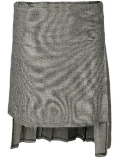 асимметричная плиссированная юбка  R13