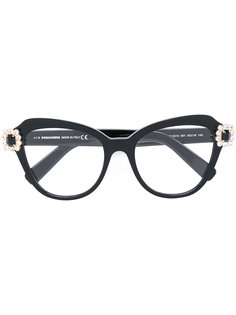 объемные очки в оправе "кошачий глаз" Dsquared2 Eyewear