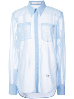 прозрачная рубашка с длинными рукавами Victoria Beckham