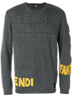 свитер с логотипом Fendi