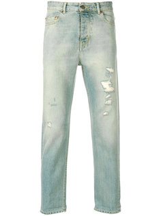 прямые джинсы с рваными деталями Golden Goose Deluxe Brand
