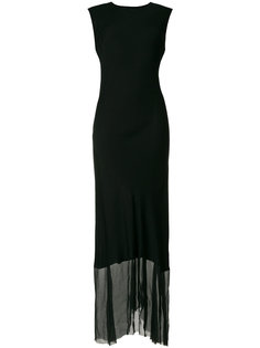 длинное платье с асимметричным подолом Ann Demeulemeester