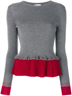 джемпер с контрастной баской Red Valentino